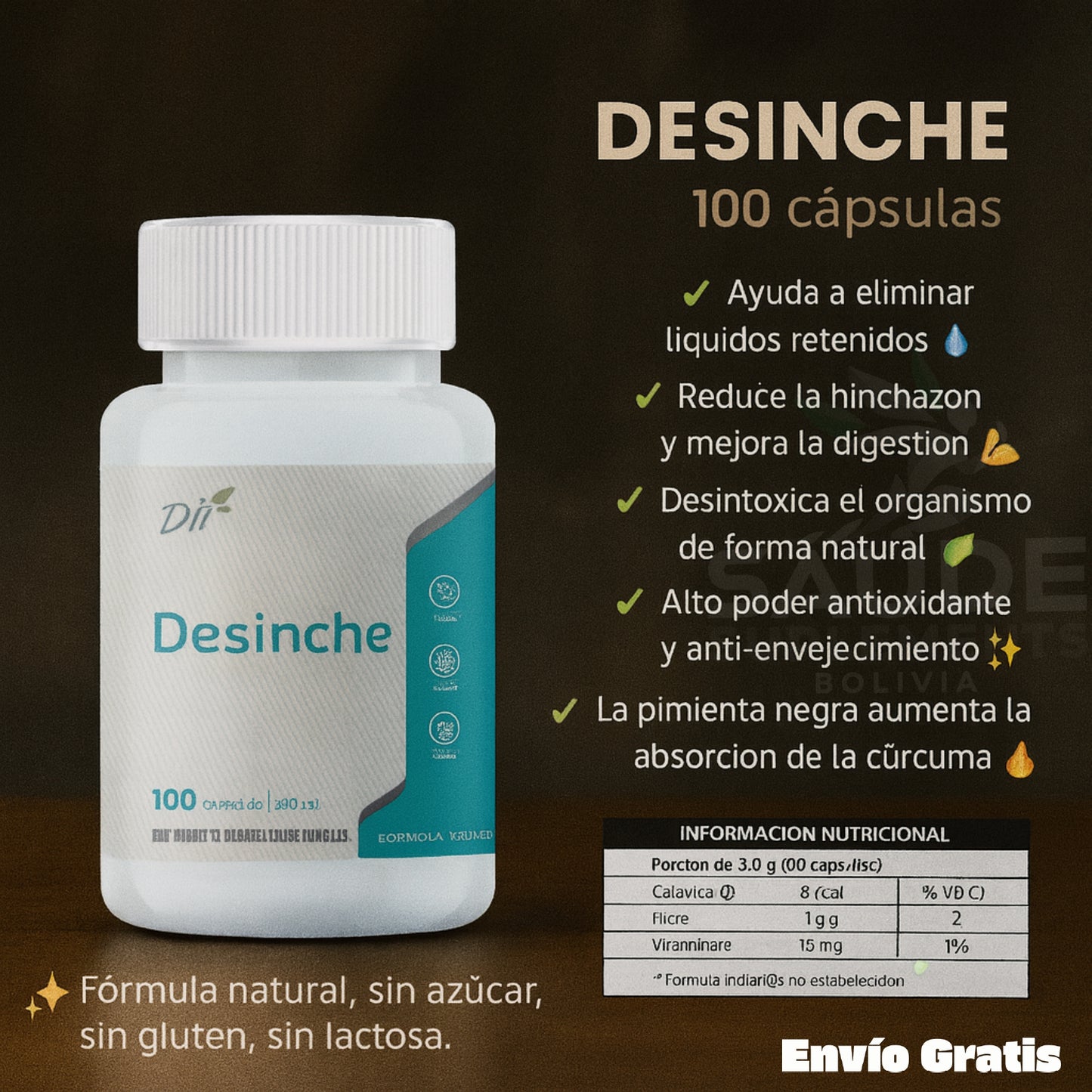 Desinche – Dile adiós a la hinchazón y líquidos retenidos