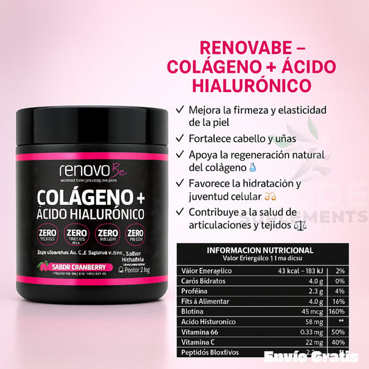 Colágeno + Ácido Hialurónico – Hidratación, Firmeza y Juventud