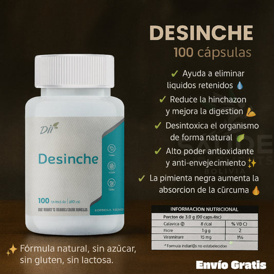 Desinche – Dile adiós a la hinchazón y líquidos retenidos