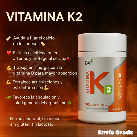 💊 Vitamina K2 – Huesos Fuertes y Corazón Saludable