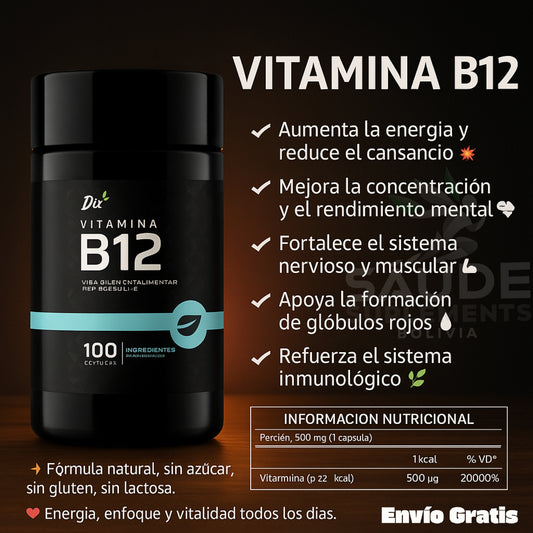 Vitamina B12 – Energía y Vitalidad Diaria